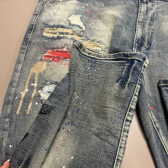JEANS DE MODA SMOKE RISE DOODLE - AZUL PATRIMONIO mens 48/32